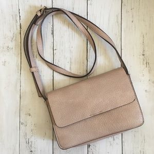 Vegan leather blush pink hand bag
